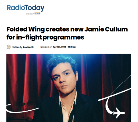 Taking Off with Jame Cullum in Radio Today