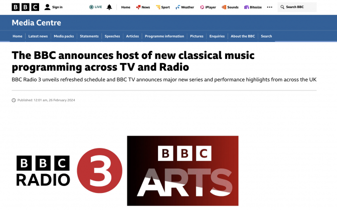 The BBC announces host of new classical music programming across TV and Radio