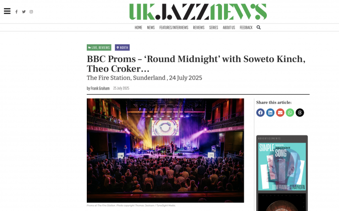 UK Jazz News reports on 'Round Midnight at the Proms 2025
